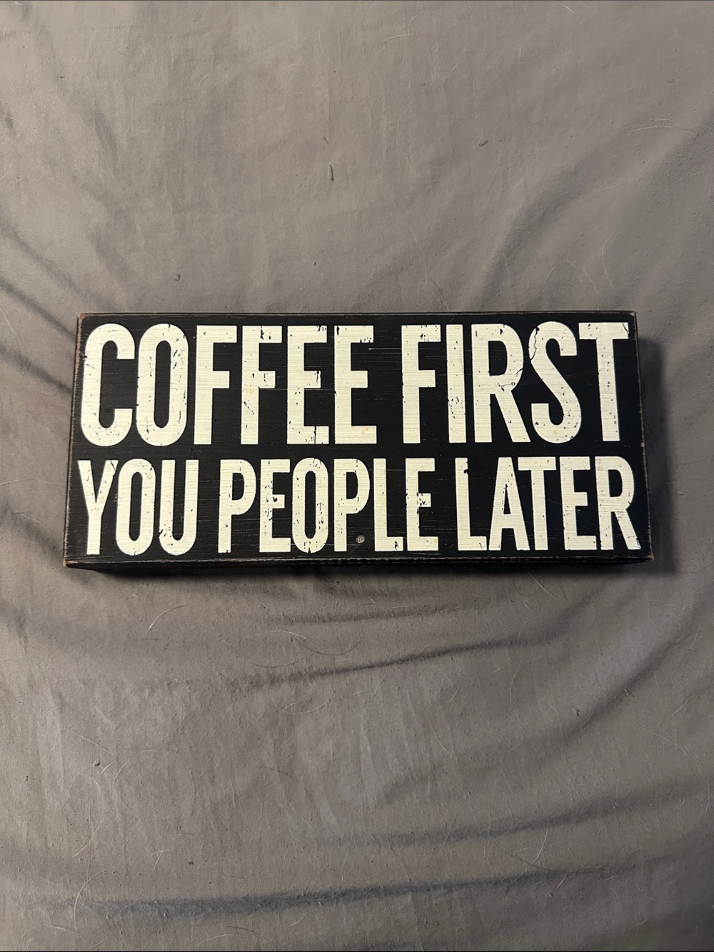 Coffee First Wall Sign - Black and White Home Wall Decor